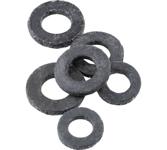 Изображение товара Набор сантехнических прокладок MasterProf для манометров, воды и газа 1/4" - 3/8", 6 шт ИС.131413