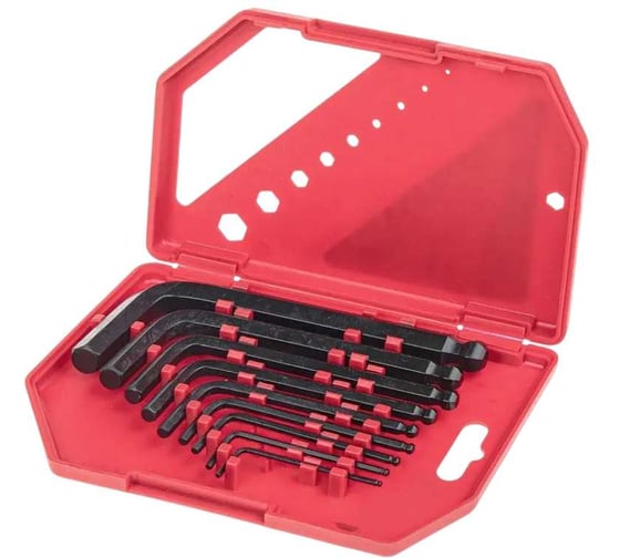 Изображение товара Набор имбусовых ключей HEX ARNEZI (шестигранников) с шаром, 9 предметов, короткие, металл S2 R1060042