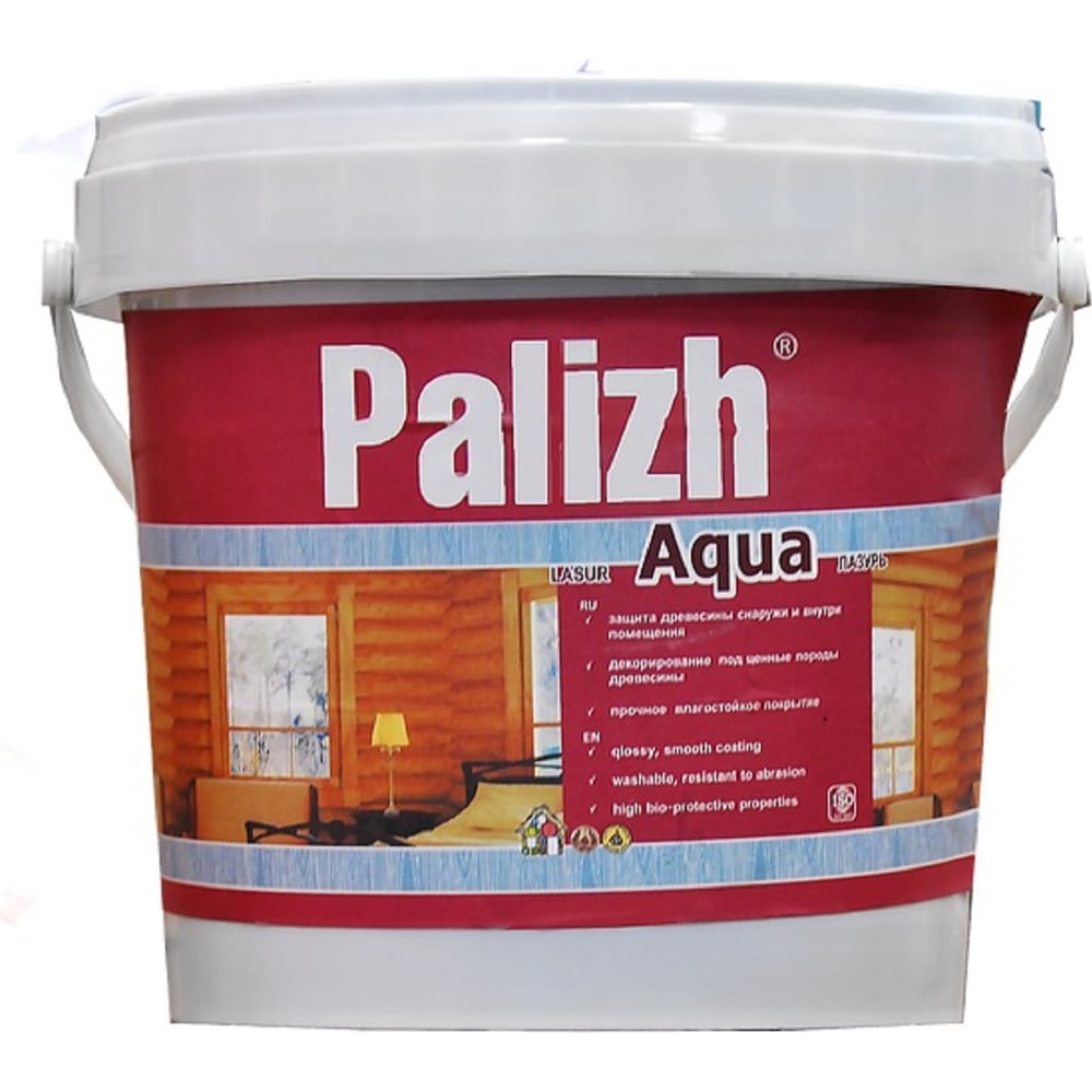 Изображение товара Защитно-декоративная лазурь для древесины Palizh AQUA 284.09.ТП бук 3 л 11605758