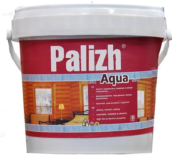Изображение товара Защитно-декоративная лазурь для древесины Palizh AQUA 284.09.ТП бук 3 л 11605758