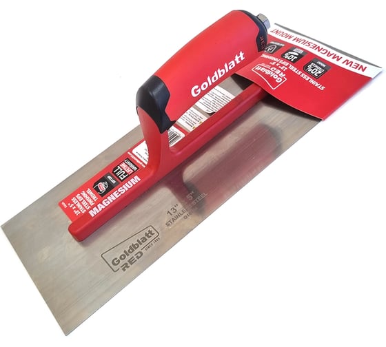 Изображение товара Кельма прямоугольная Goldblatt RED из нержавеющей стали, с заострёнными краями, 330х127 мм G16124