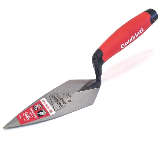 Изображение товара Мастерок цельнометаллический Goldblatt RED кованый специальный кладочный, 152х70 мм G16125