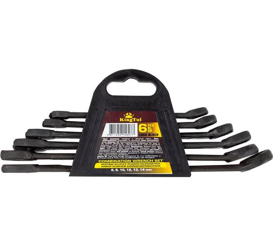 Изображение товара Набор ключей комбинированных KingTul 6 предметов KT-5068 Black(62046)