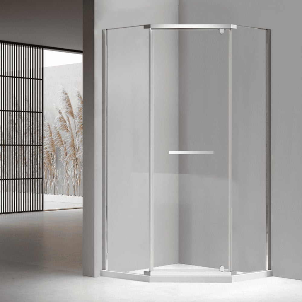 Изображение товара Душевой уголок RGW 90x90x195 Trapeze хром стекло 6 мм Passaage