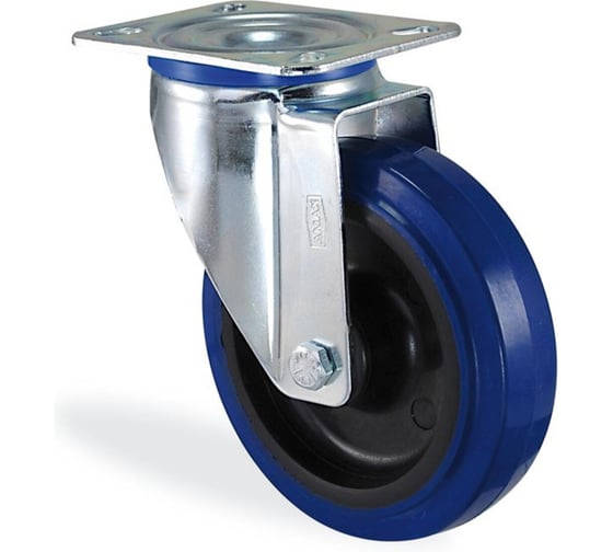 Изображение товара Поворотная колесная опора с площадкой КАМА 80 мм, K-3302-PRS-080