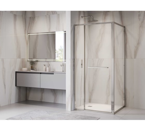 Изображение товара Душевой уголок RGW 100х90х200 LE-45 Прямоугольник Хром Прозрачное 6 мм Easy 77124509-11