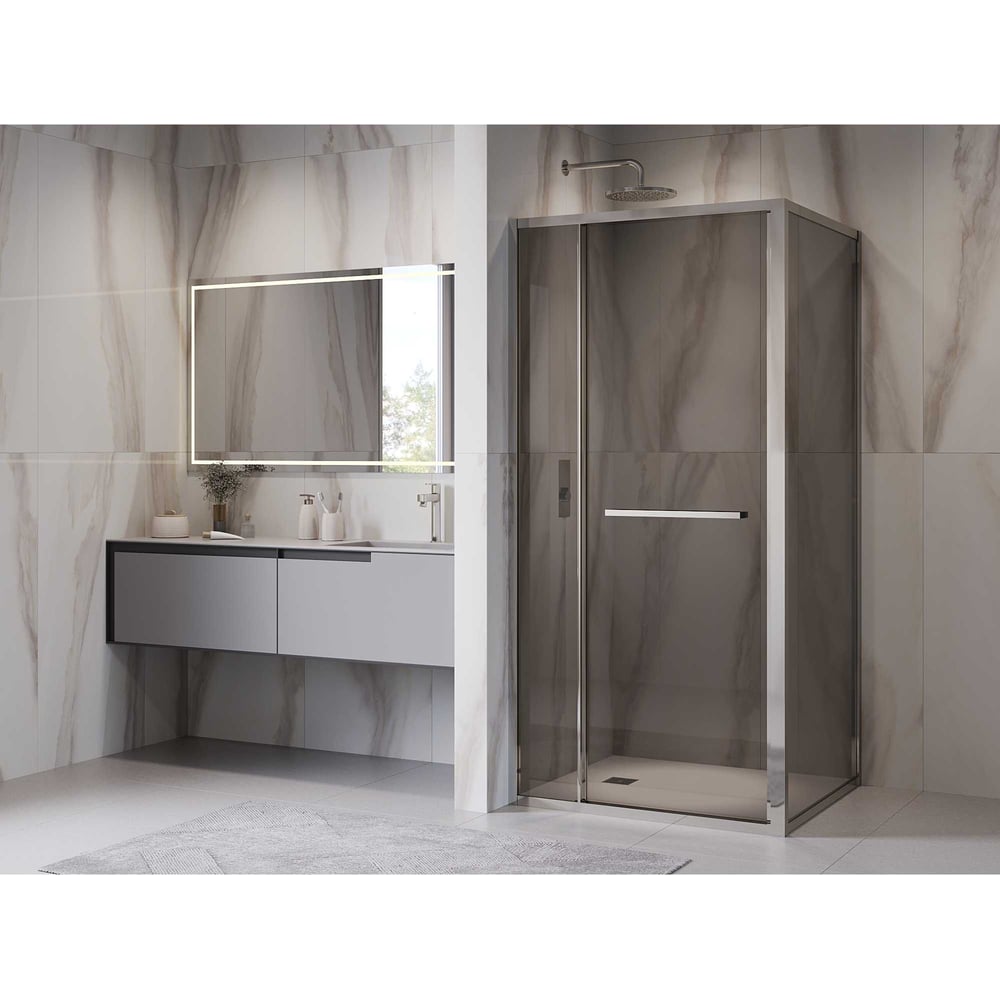 Изображение товара Душевой уголок RGW 100х80х200 LE-45 прямоугольник хром закаленное стекло 6 мм