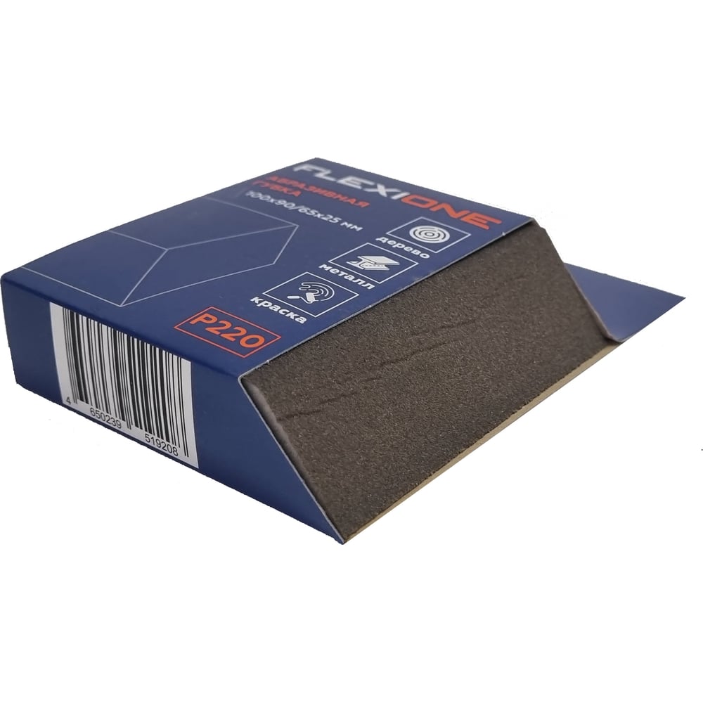 Изображение товара Губка абразивная Flexione 4-х стр. 100x90/65x25мм Р220 трапециевидная