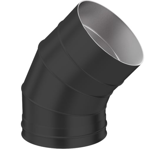 Изображение товара Колено 3-х секционное Металлик и Ко 135x150, AISI 430 0.80, RAL 9005, терм. о О0000115989