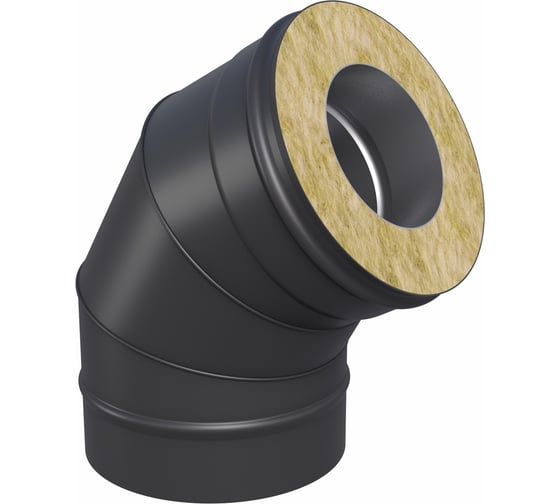 Изображение товара Колено сэндвича-И Металлик и Ко 135x200x115, Оц 0.50 AISI 430 0.80, конденсат, RAL 9005, терм. о О0000148169