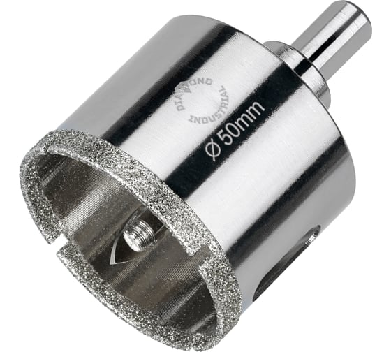 Изображение товара Коронка алмазная по керамограниту и керамике с центрирующим сверлом 50 мм Diamond Industrial DIDCSC050