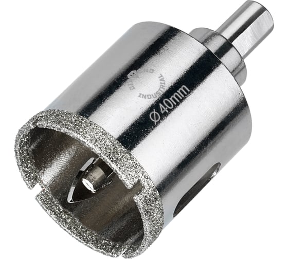 Изображение товара Коронка алмазная по керамограниту и керамике с центрирующим сверлом 40 мм Diamond Industrial DIDCSC040