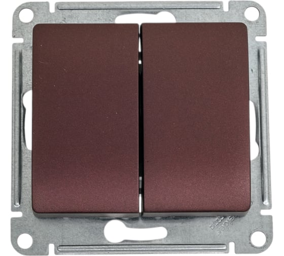 Изображение товара 3-клавишный механизм выключателя Systeme Electric скрытой проводки Glossa 10А IP20 5 10AX баклажановый GSL001151