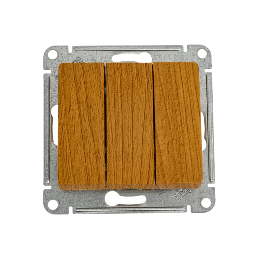 Изображение товара 3-клавишный механизм выключателя Systeme Electric Glossa IP20 10А дуб GSL000531