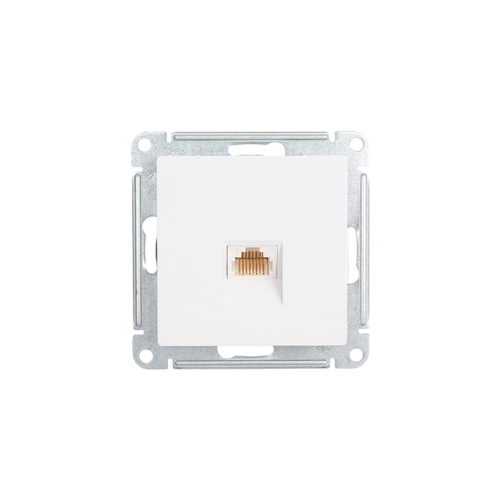 Изображение товара 1-местный механизм телефонной розетки Systeme Electric AtlasDesign RJ11 белый