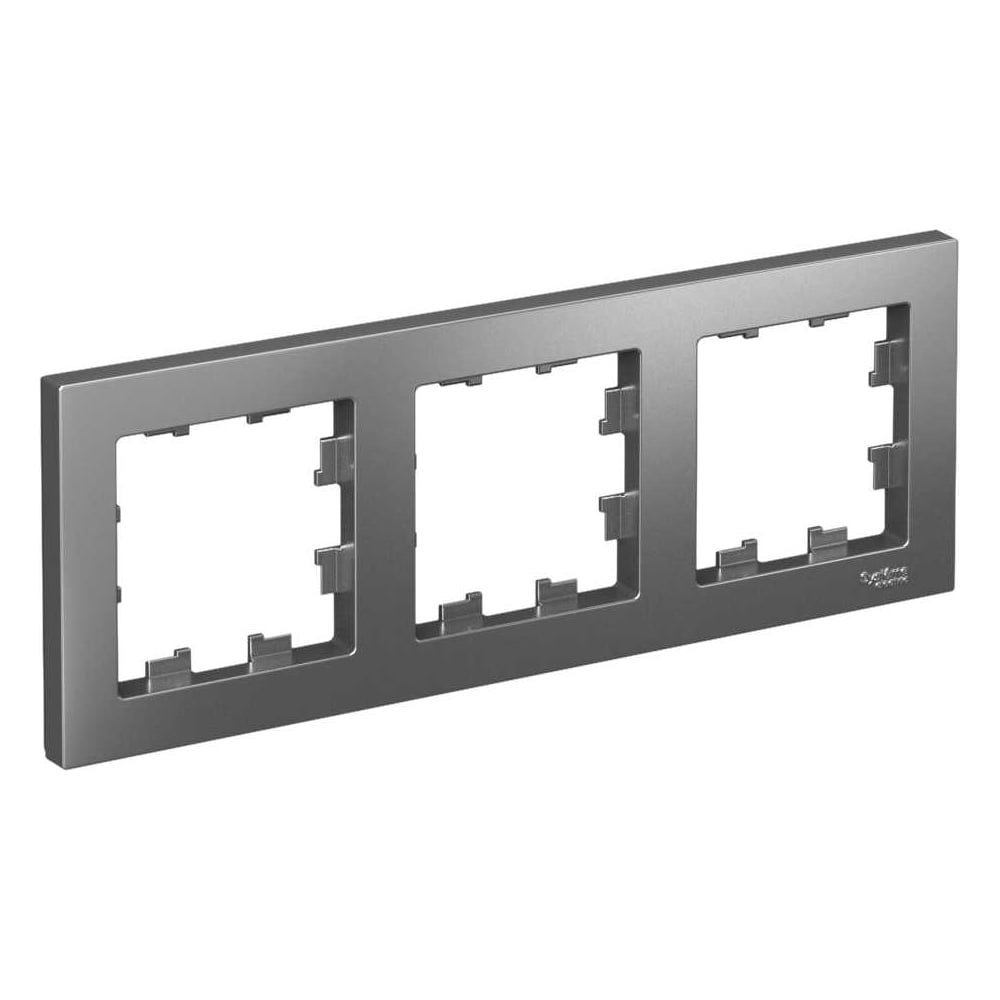 Изображение товара 3-местная универсальная рамка Systeme Electric AtlasDesign из стали и АБС-пластика