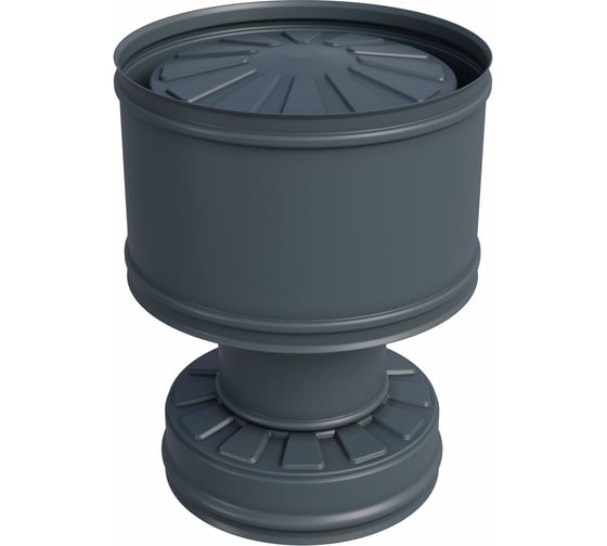 Изображение товара Оголовок с дефлектором Металлик и Ко 200x115, Оц 0.50 AISI 430 0.50, конденсат, RAL 7024 п о О0000074376