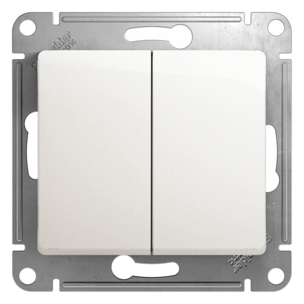 Изображение товара 2-клавишный механизм выключателя Systeme Electric Glossa IP20 10А перламутр