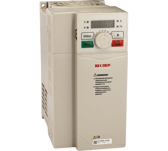 Изображение товара Преобразователь частоты со съемным пультом Веспер E5-8600-010H 7,5кВт, 380В VSP5482