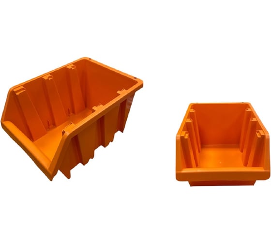 Изображение товара Набор лотков JETTOOLS 360х250х180 для метизов №3 225x155x120 мм 12 шт оранжевый + планка 350 мм 6 шт ЛО-225-12