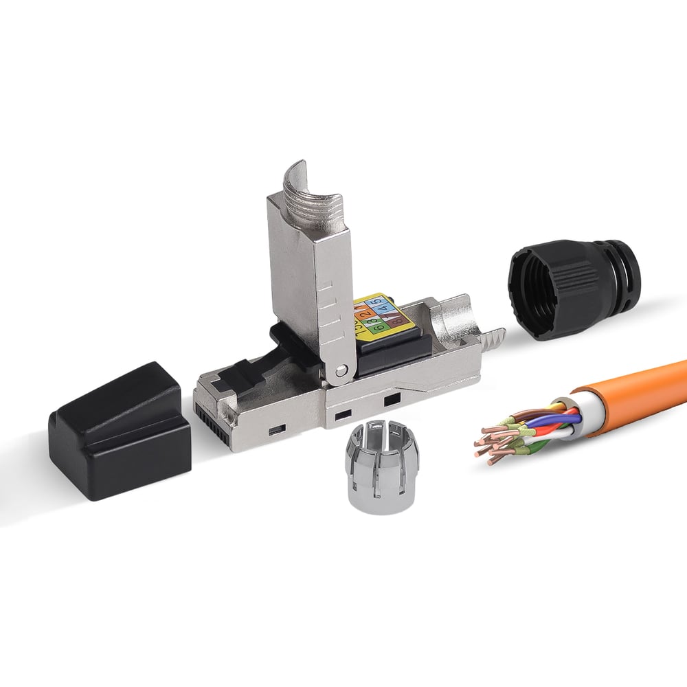 Изображение товара Коннектор полевой многоразовый самозажимной Retic RJ-45 6а, экранированный, 100 шт