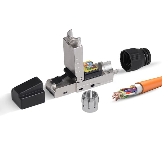 Изображение товара Коннектор полевой многоразовый самозажимной Retic RJ-45 (8P8C) cat. 6a, экранированный 100 шт CN-TL-8P8C-C6A-SH-RTC/100