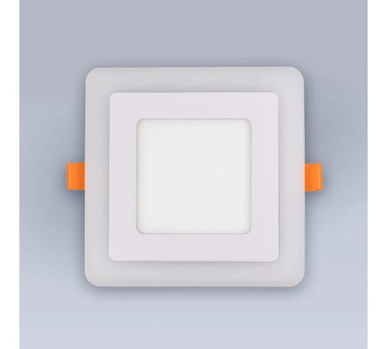 Изображение товара Светодиодный встраиваемый светильник ELEGANZ ТРЕХРЕЖИМНЫЙ Квадрат 12Вт 5000К+Синий 220В, EL-2CSB12