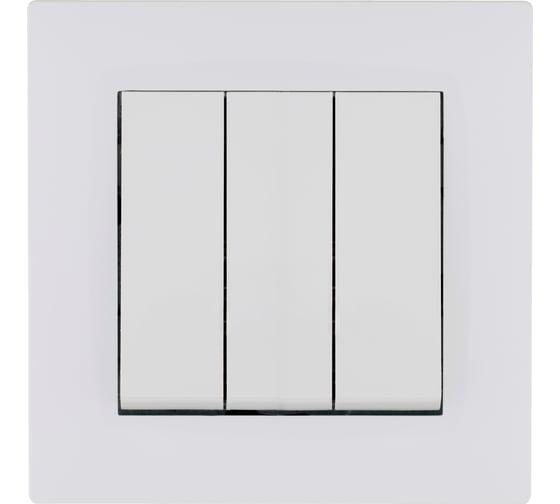 Изображение товара Выключатель MAKEL 3 клавишный 1 вход 3 выхода KAREA RIZZ бел. 88001091