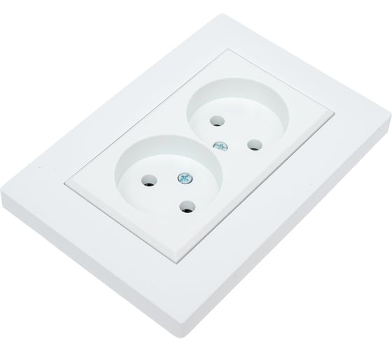 Изображение товара Розетка MAKEL 2-я б/з СП KAREA RIZZ 16А IP20 бел. 88001017