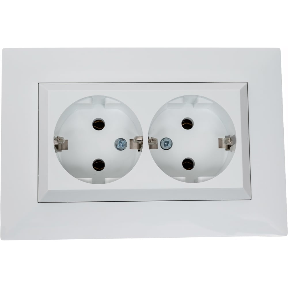 Изображение товара Розетка MAKEL 2-я с/з СП KAREA RIZZ 16А IP20 белая