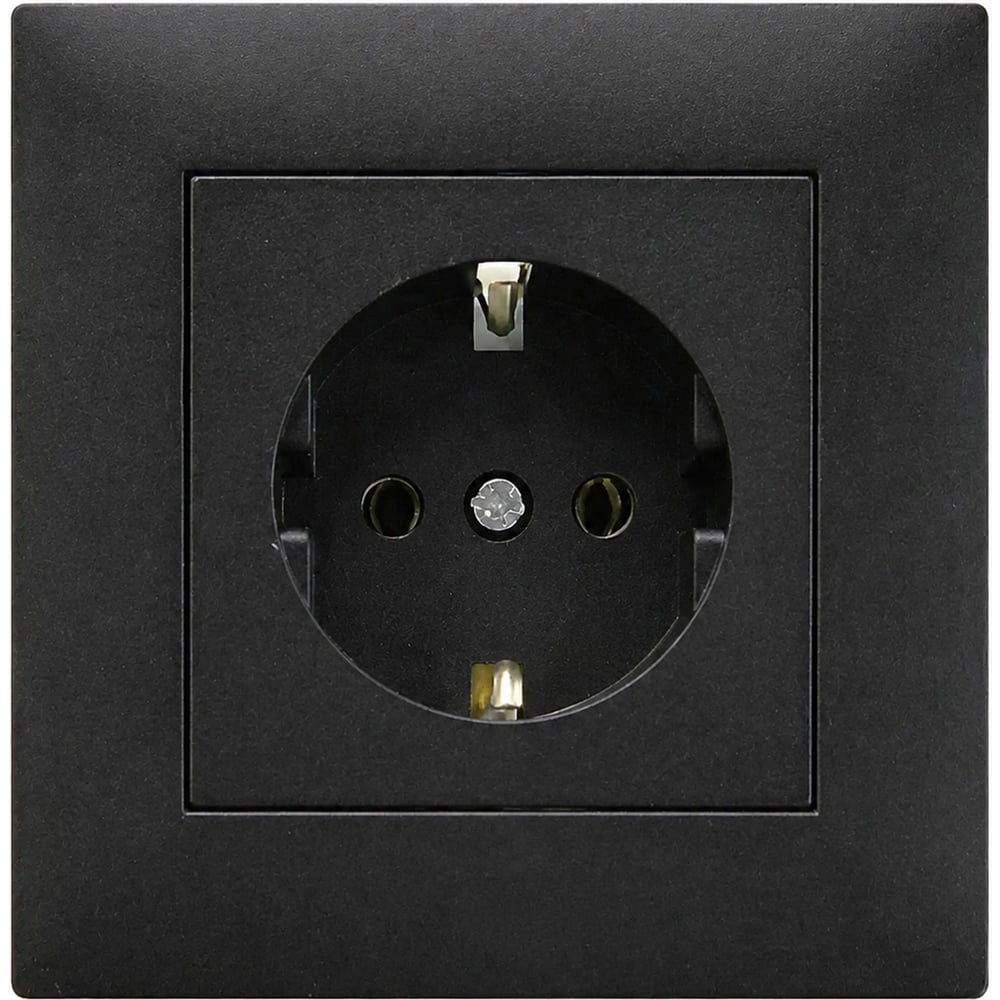 Изображение товара Розетка MAKEL с/з СП KAREA RIZZ 16А IP20 черн. 88054028