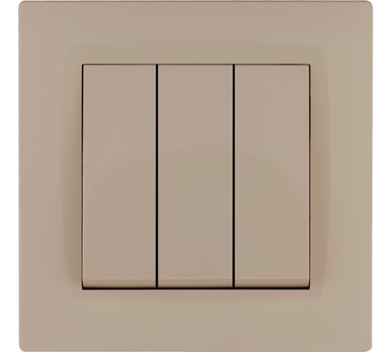 Изображение товара Выключатель MAKEL 3 клавишный 1 вход 3 выхода KAREA RIZZ крем. 88010091