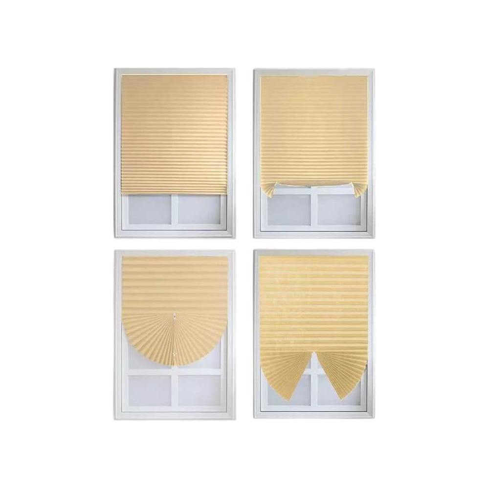 Изображение товара Жалюзи плиссе DIVINO DelDecor бежевые 90x190 см монтаж без сверления