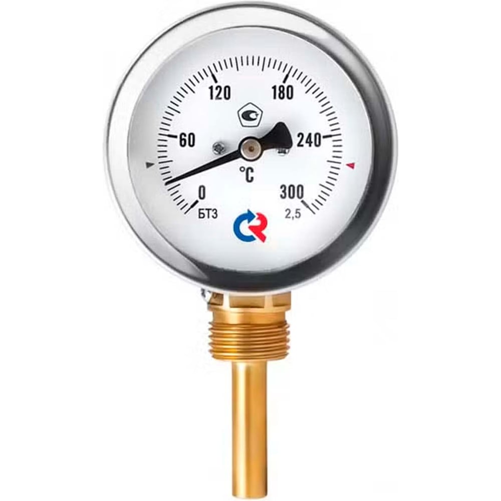 Изображение товара Термометр РОСМА БТ-32.211 0-160°C радиальное соединение 1/2 дюйма