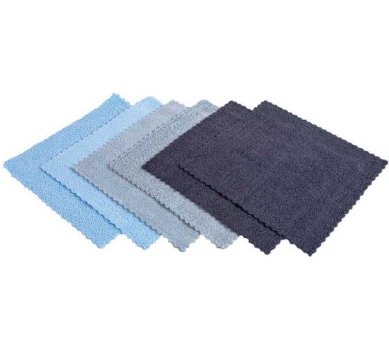 Изображение товара Набор салфеток из микрофибры ARNEZI 6 шт, размер 25x25, край ультразвук A0406026