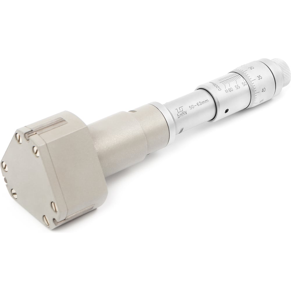 Изображение товара Микрометрический нутромер SHAN 3-точечный 50-63 мм профессиональный