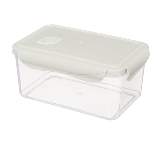 Изображение товара Контейнер для продуктов герметичный прямоугольный Phibo с клапаном, ECO STYLE, 1.6л, светло-серый 433121530