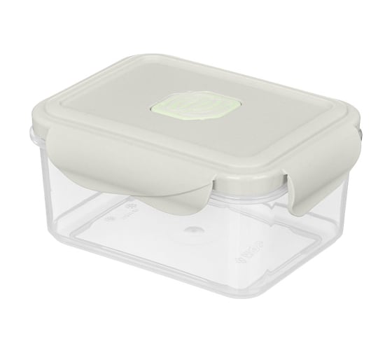 Изображение товара Контейнер для продуктов герметичный прямоугольный Phibo с клапаном, ECO STYLE, 0.5л, светло-серый 433121230