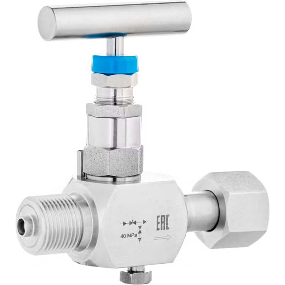 Изображение товара Игольчатый клапан РОСМА SS-V4 Ду15 Ру400 из нержавеющей стали для промышленных систем