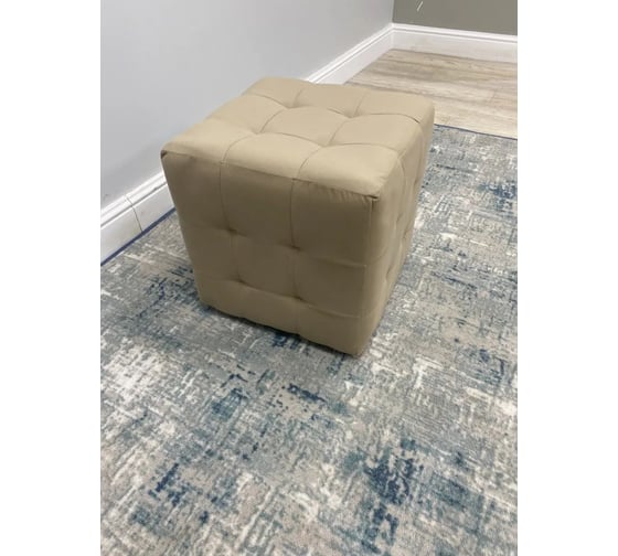 Изображение товара Пуфик мягкий NEW Victoria 40х40х40 см велюр бежевый П0141