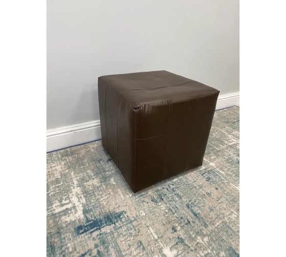 Изображение товара Пуфик мягкий NEW Victoria 40х40х40 см кожзам шоколадный П0145