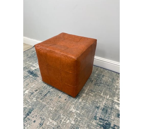 Изображение товара Пуфик мягкий NEW Victoria 40х40х40 см кожзам коричневый П0148