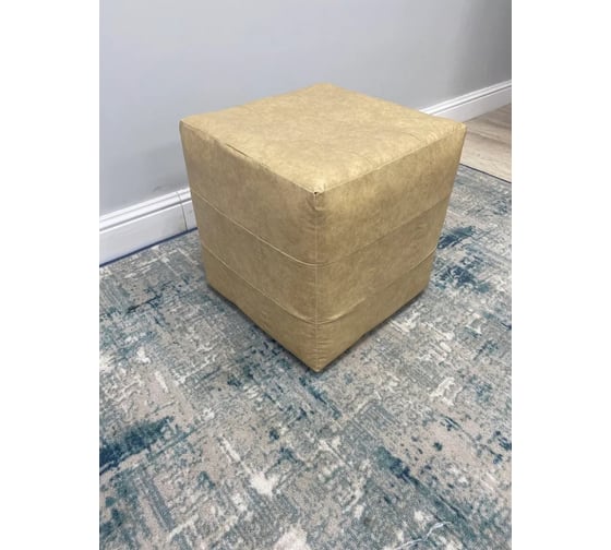 Изображение товара Пуфик мягкий NEW Victoria 40х40х40 см кожзам бежевый П0146