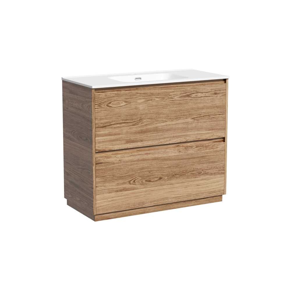 Изображение товара Тумба под раковину Sancos Libra Floor 990x450x840 дуб чарльстон 2 ящика с доводчиками