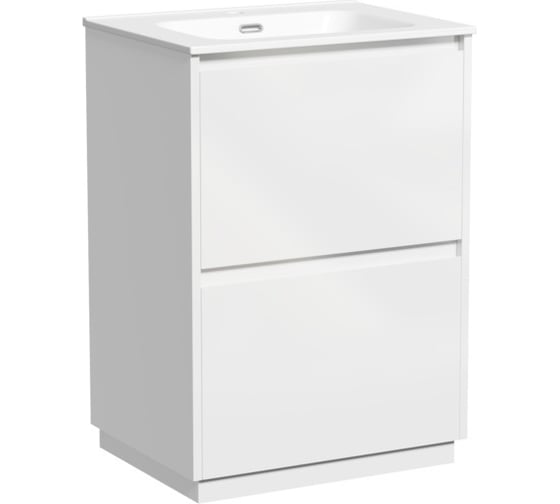 Изображение товара Тумба под раковину Sancos Libra Floor напольная, 590x450x840, 2 ящика с доводчиками, белый глянец, LB60FW