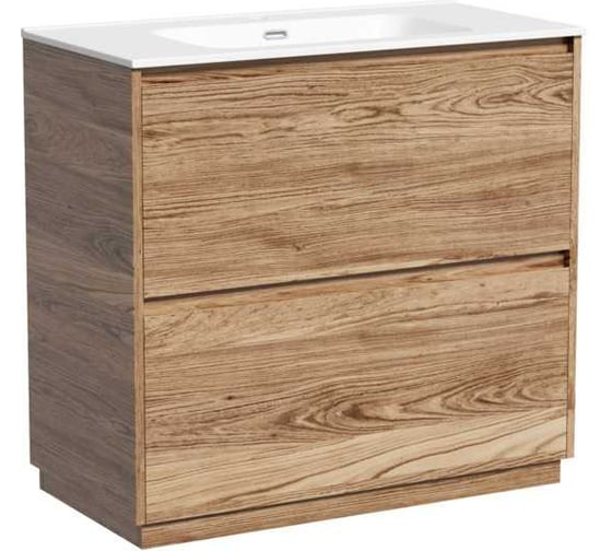 Изображение товара Тумба под раковину Sancos Libra Floor напольная, 890x450x840, 2 ящика с доводчиками, дуб чарльстон, LB90FECH