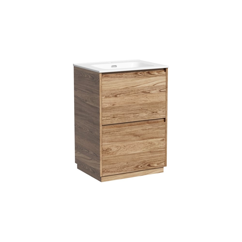 Изображение товара Современная напольная тумба под раковину Sancos Libra Floor дуб чарльстон 2 ящика