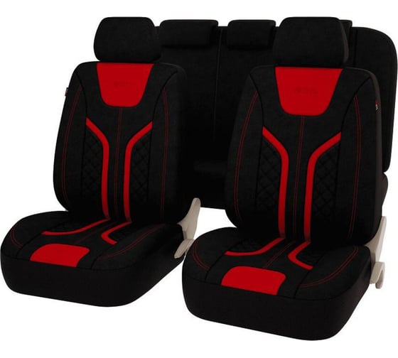 Изображение товара Чехлы GTL Lord черно-красный, велюр 132766