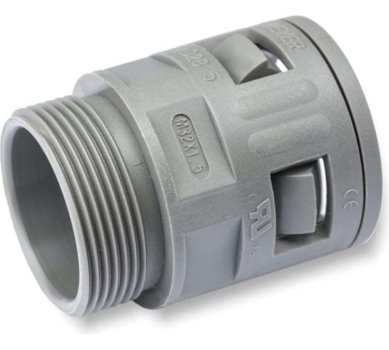 Изображение товара Муфта для гофрированных труб Weyer WQG-M40G/AD42.5 коннектор прямой, наружная M40x1.5 WE0202300