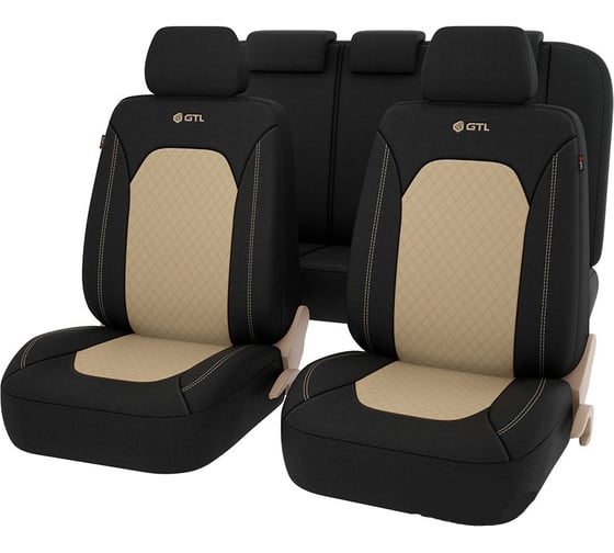 Изображение товара Чехлы GTL Romb бежевый, полиэстер + терморомб 133465